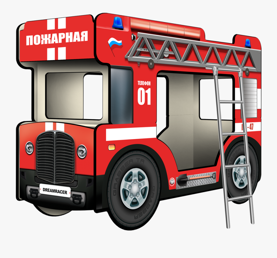 Двухъярусная Кровать-автобус Слипинбас "пожарный - Bunk Bed, Transparent Clipart