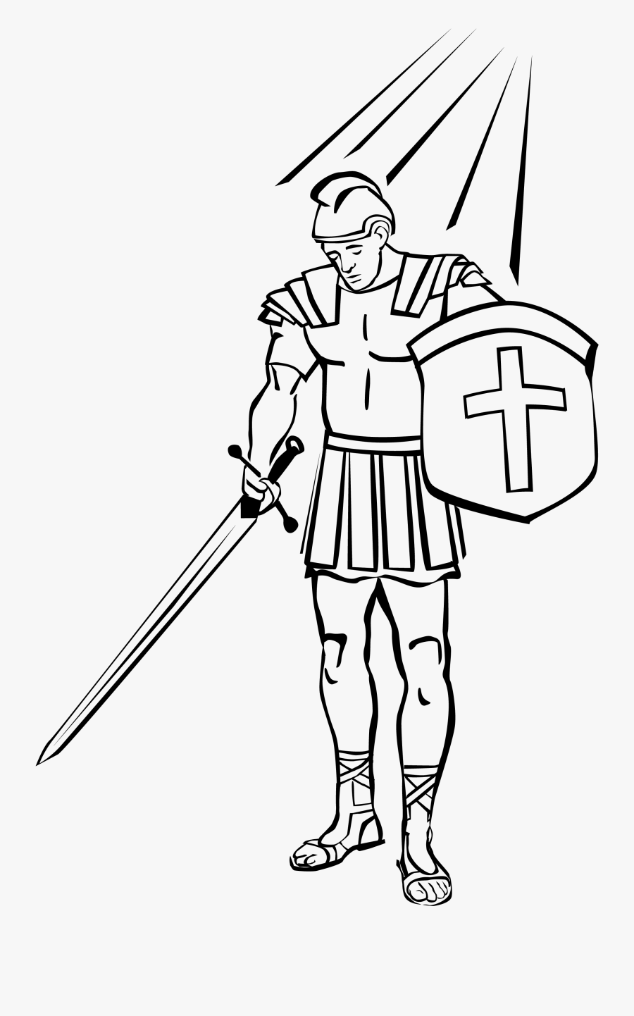 Full Armor Of God Drawing, Transparent Clipart