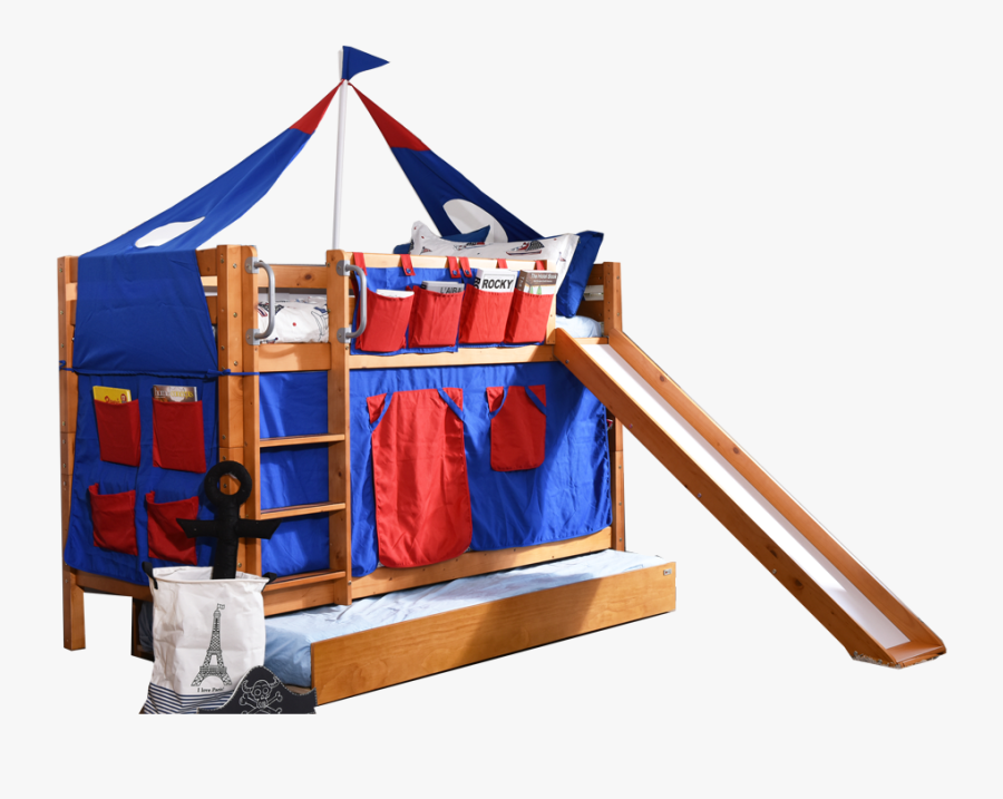 Tomato Kidz Jersey Low Bunk Bed With Trundle With Slide - Bunk Bed, Transparent Clipart