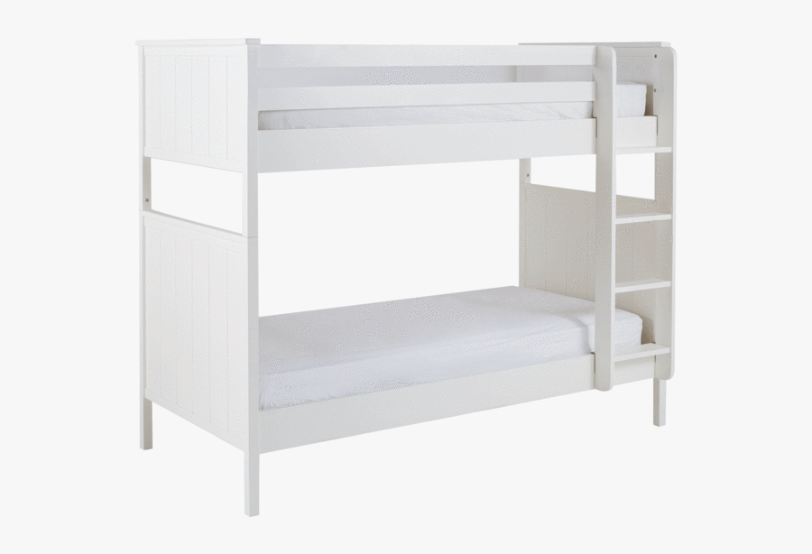 white bunk bed frame