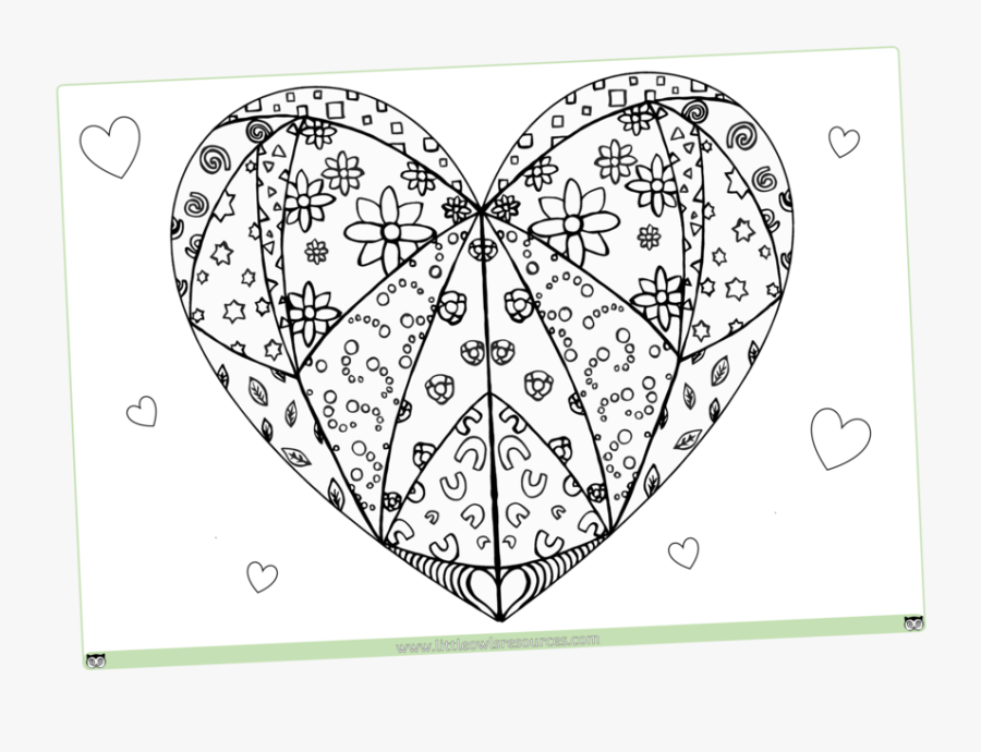 Mindfulness Heart Colouringcover, Transparent Clipart