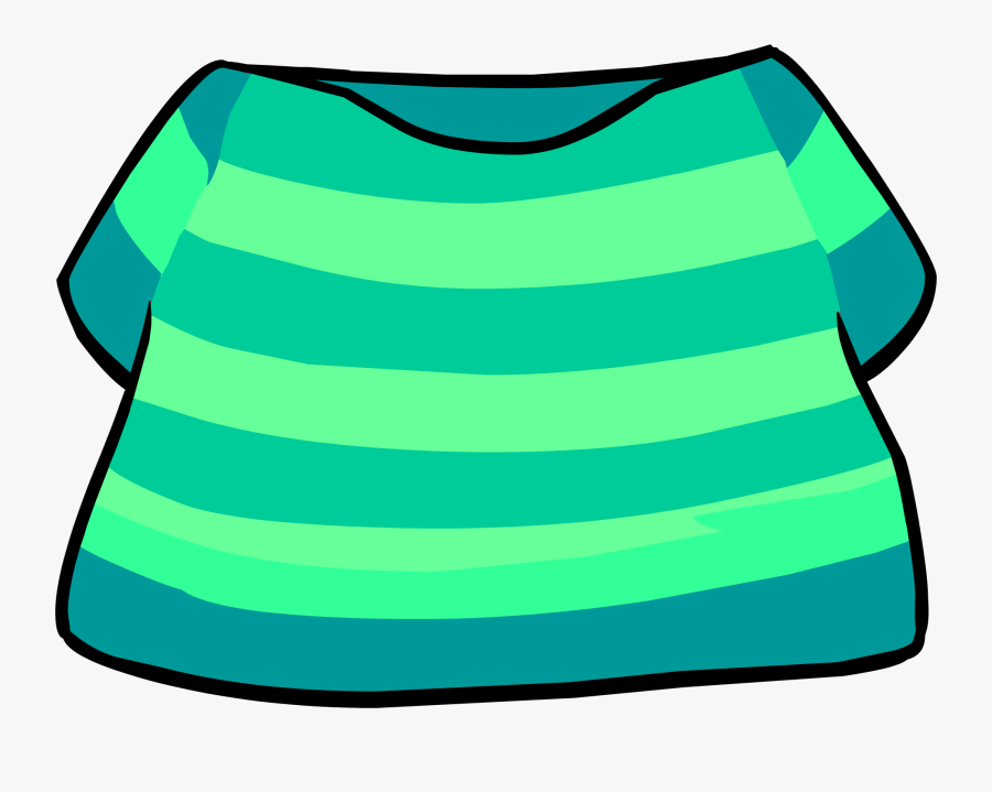 Clipart Shirt Stripe Shirt - Club Penguin Green Shirt, Transparent Clipart