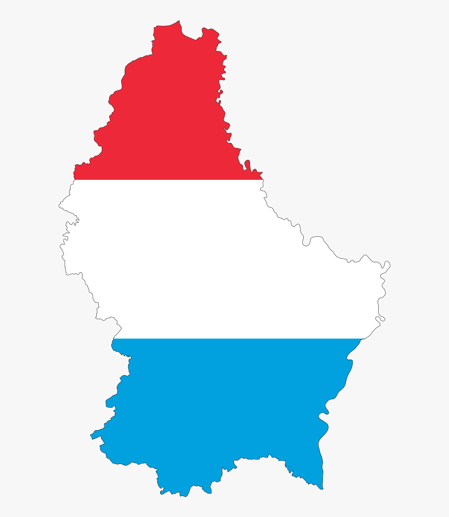 Luxembourg Map Flag With Stroke - Luxembourg Map And Flag, Transparent Clipart