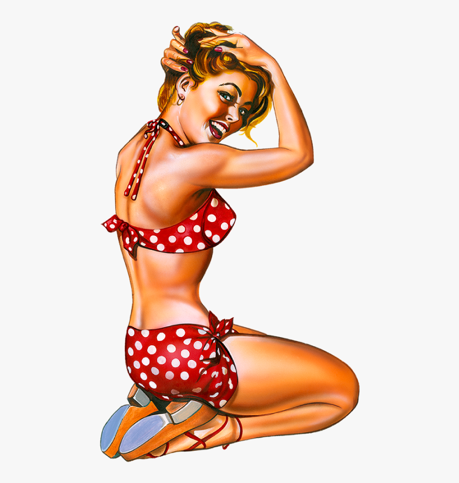 Pin Up Girl Bikini Png, Transparent Clipart