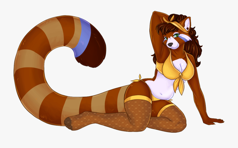 Red Panda Pinup Clipart , Png Download - Cartoon, Transparent Clipart