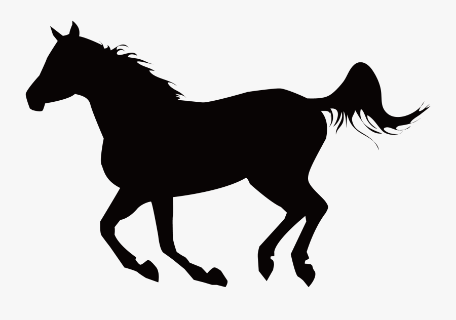 Mustang Stallion Equestrianism Clip Art - Thoroughbred Horse Running Silhouette, Transparent Clipart