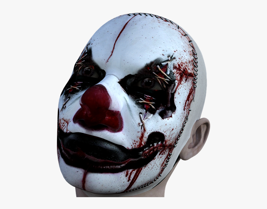 Clown, Evil, Horror, Halloween, Scary, Fear, Spooky - Klaun Straszny Png, Transparent Clipart