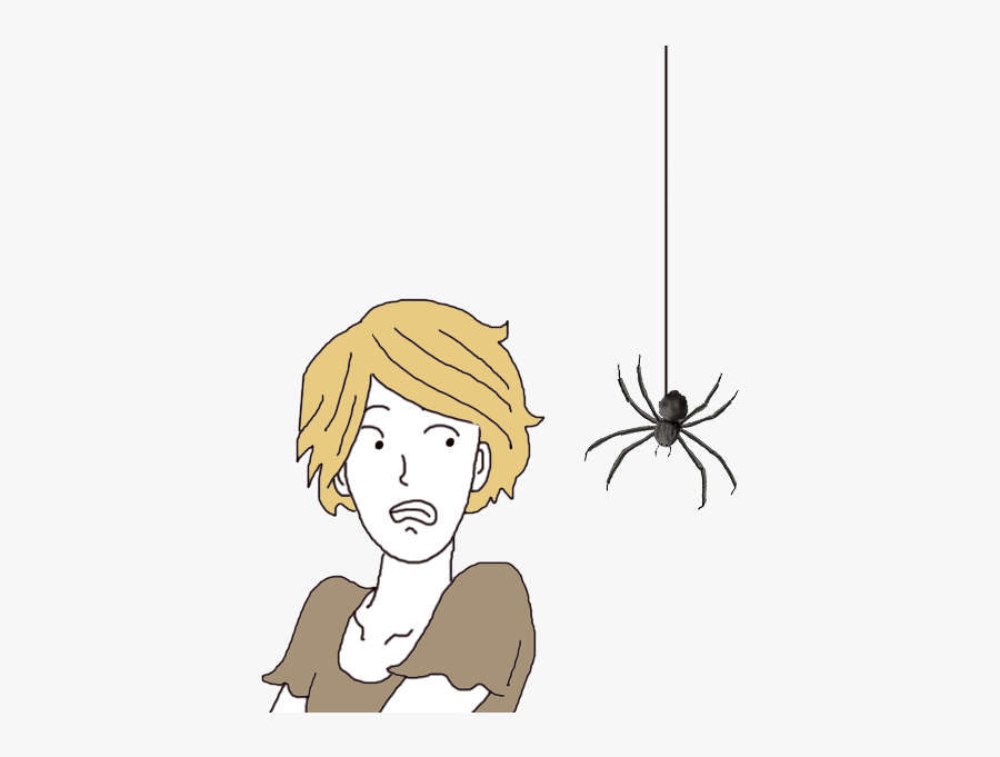 Killing A Spider - Cartoon, Transparent Clipart