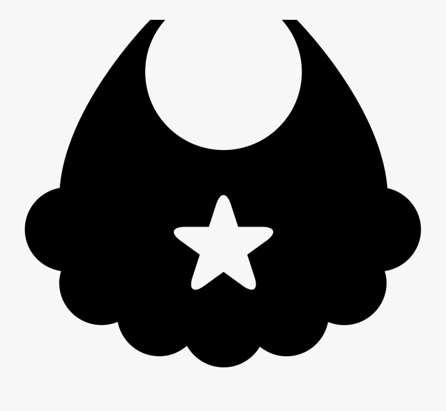Female Baby Bib With A Little Star - Icono Babero Png, Transparent Clipart