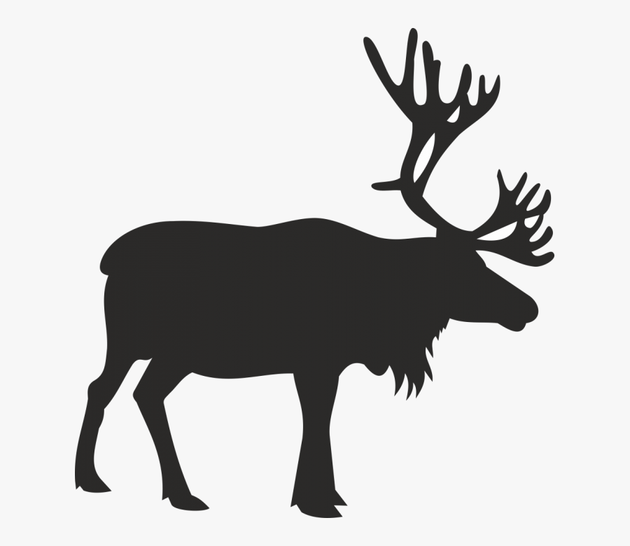 Elk Deer Silhouette Decal Moose - Caribou Silhouette, Transparent Clipart