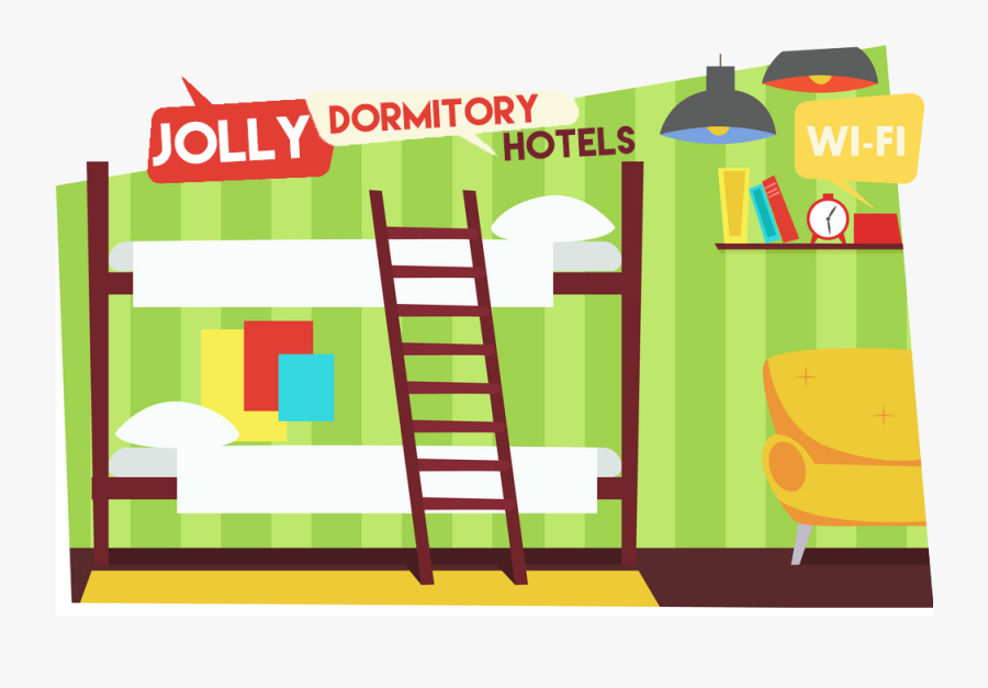 Backpackers Hostel Vector, Transparent Clipart