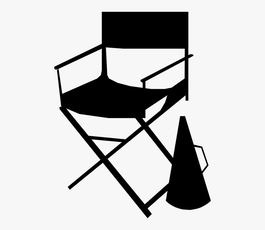 Vector Illustration Of Filmmaking And Video Production - Directors Chair Clipart, Transparent Clipart