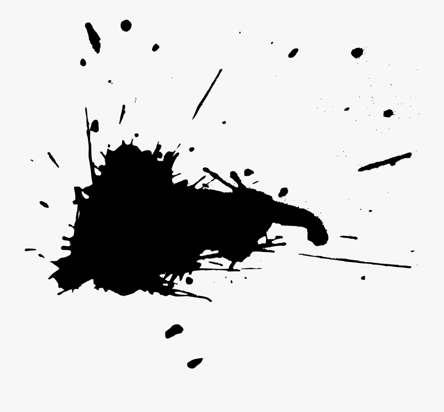 Black And White Paint Photography Splatter Film - Paint Splatter Black And White, Transparent Clipart