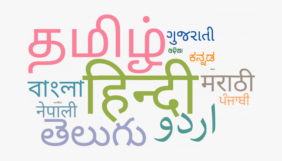 Clip Art Adopt Me Script - Indian Languages Word Cloud, Transparent Clipart