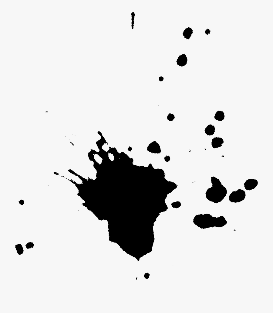 Black And White Paint Clip Art - Illustration, Transparent Clipart