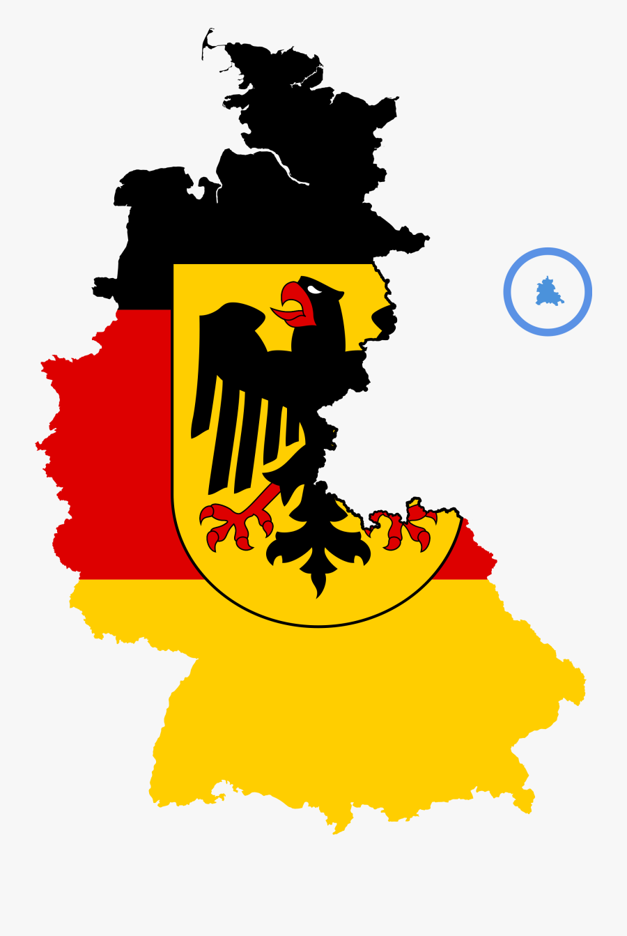 Germany Outline Png - West Germany Flag Map, Transparent Clipart