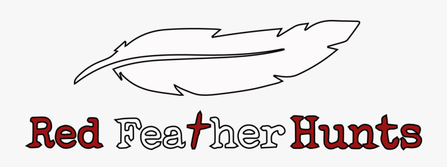 Red Feather Hunts - Line Art, Transparent Clipart