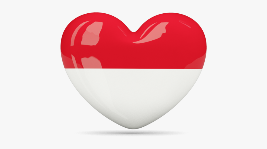 Of Flag Indonesia Germany Monaco Free Clipart Hq Clipart - Indonesia Flag Heart, Transparent Clipart