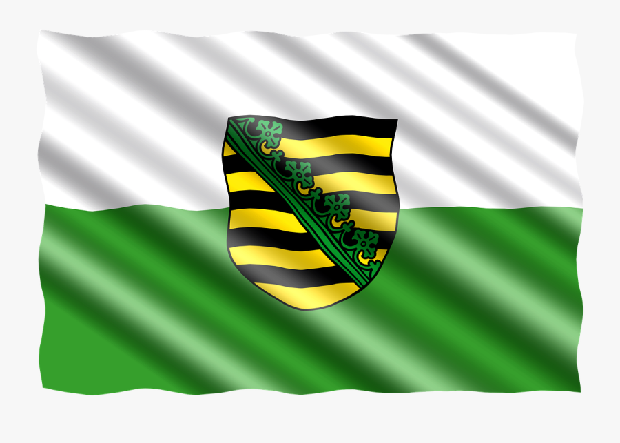 Germany Flag Regions Free Picture - Saxony, Transparent Clipart