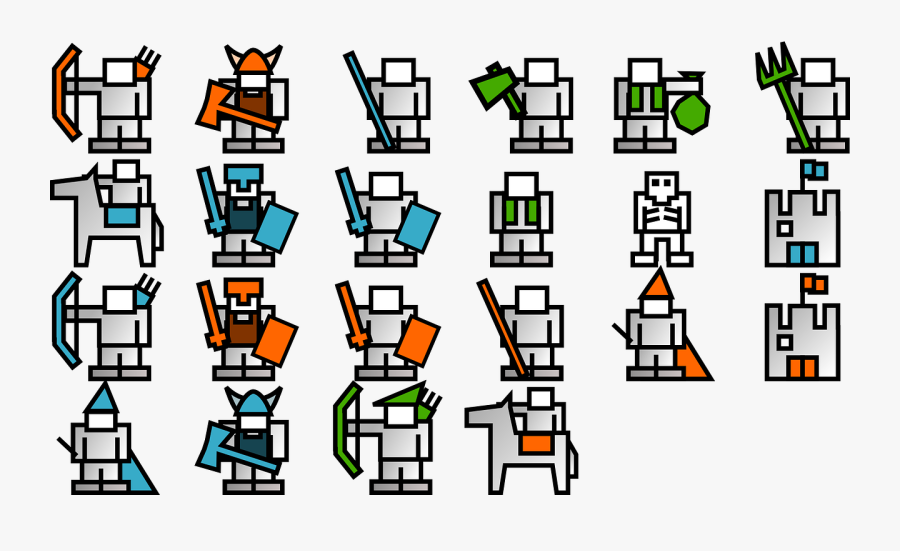 Characters Game Game Pieces Free Picture - Character Sprite Png Free, Transparent Clipart