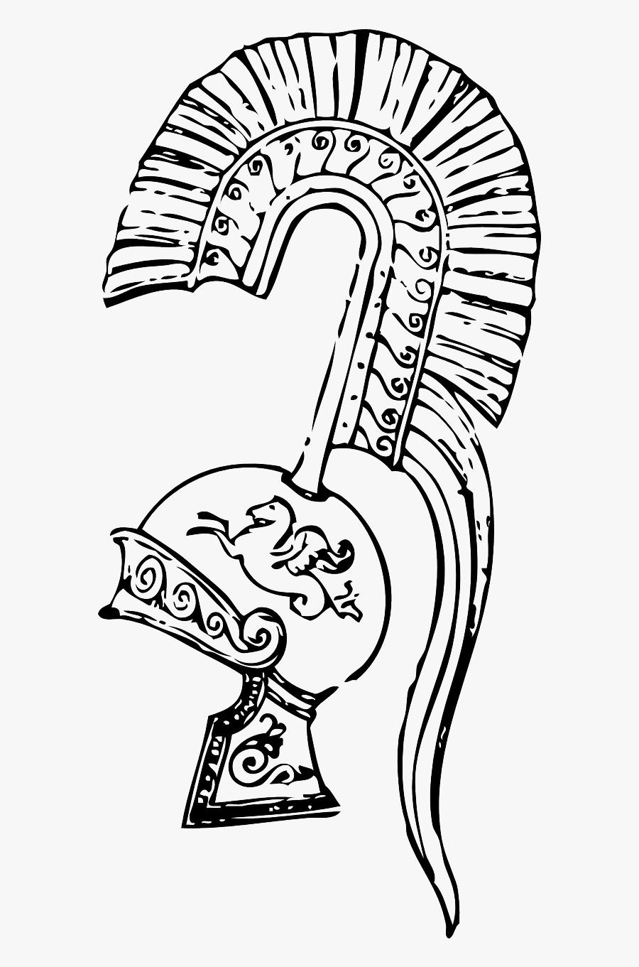 Helmet Armor Fighter Free Picture - Greek Helmets, Transparent Clipart