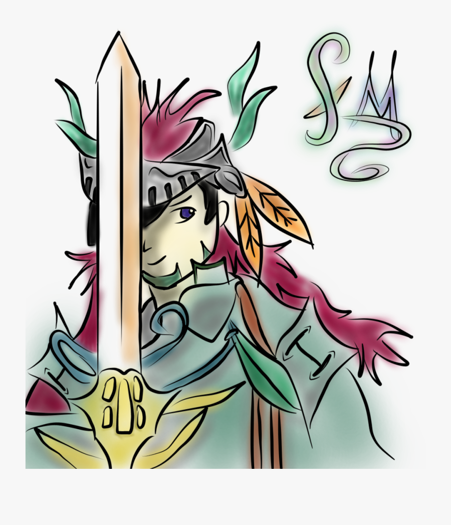 Knight In Botany Armor - Cartoon, Transparent Clipart