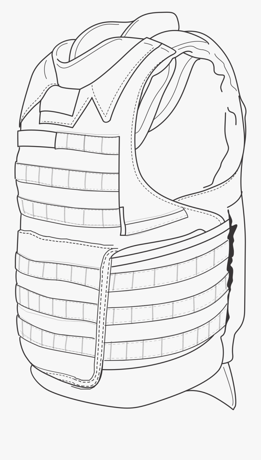 Military Armor Vest Clip Arts - Draw A Bulletproof Vest, Transparent Clipart