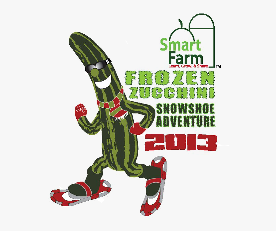 Frozen Zucchini Showshoe Adventure - Illustration, Transparent Clipart