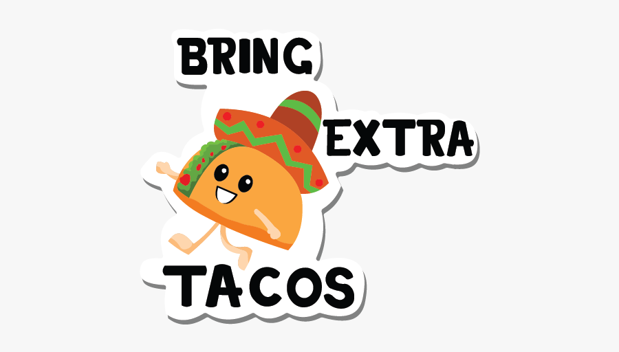 Taco Tuesday Messages Sticker-2, Transparent Clipart