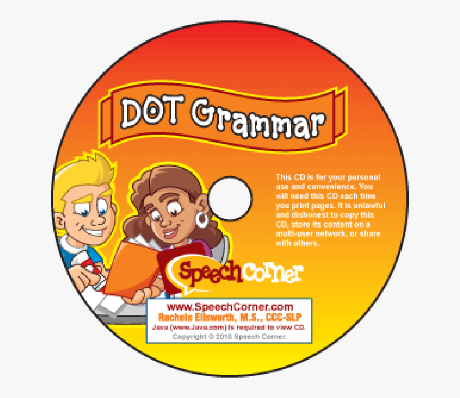 Dot Grammar Cd - Cartoon, Transparent Clipart