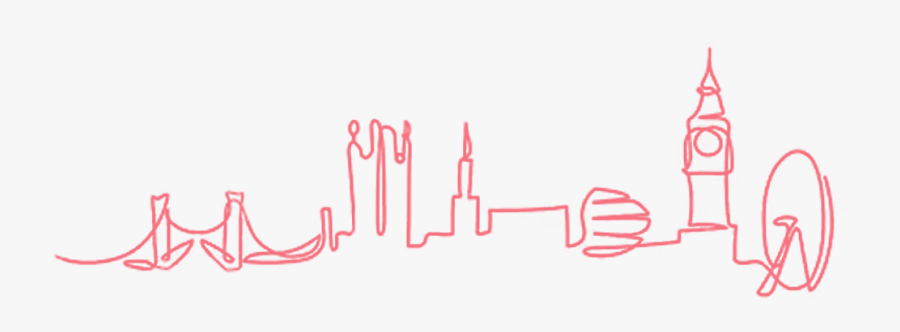 English With Kitti - London Skyline One Line, Transparent Clipart