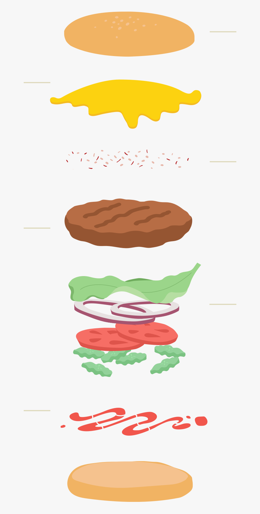 Hamburger Ingredients Png, Transparent Clipart