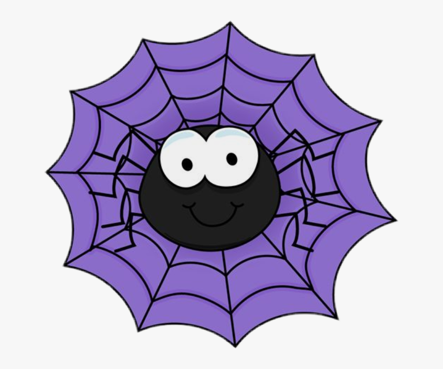 #spider #cute #purple #spiderman - Cute Spider Web Clip Art, Transparent Clipart