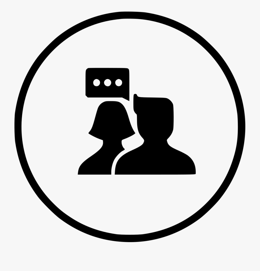 Group Couple Talk Discussion Chat - Icon, Transparent Clipart