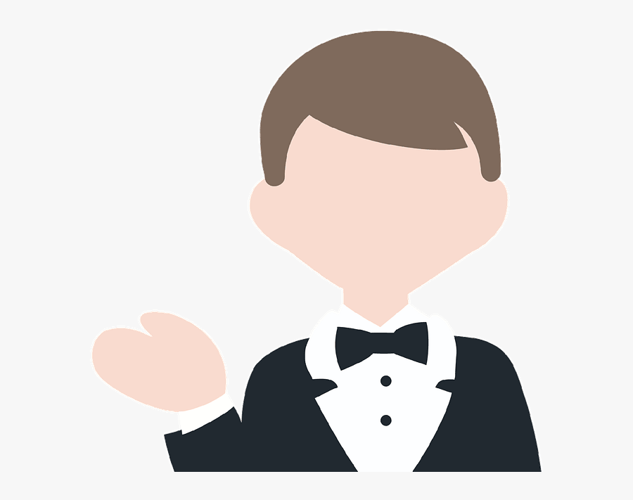 Concierge Cartoon, Transparent Clipart