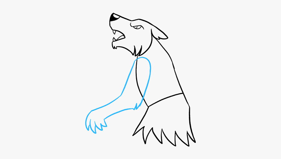 How To Draw Werewolf - Line Art, Transparent Clipart