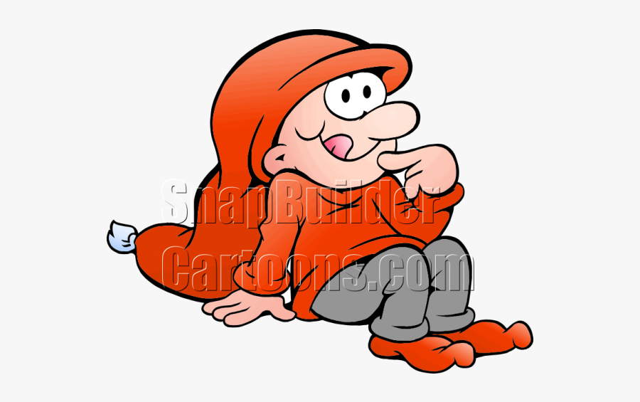 Christmas Elf Sitting And Thinking - Cartoon Sitting Down Thinking, Transparent Clipart
