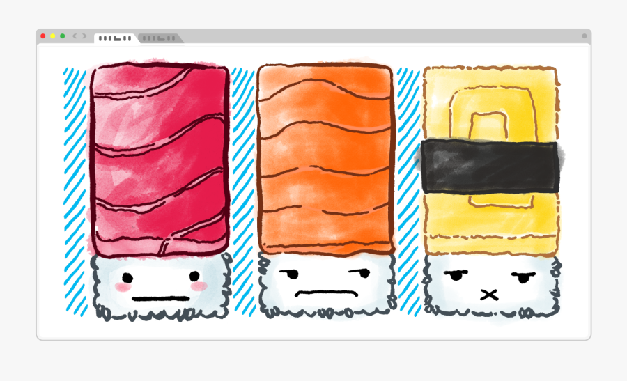 An Illustration Of 3 Grid Columns, Each With A Left - Drawing, Transparent Clipart