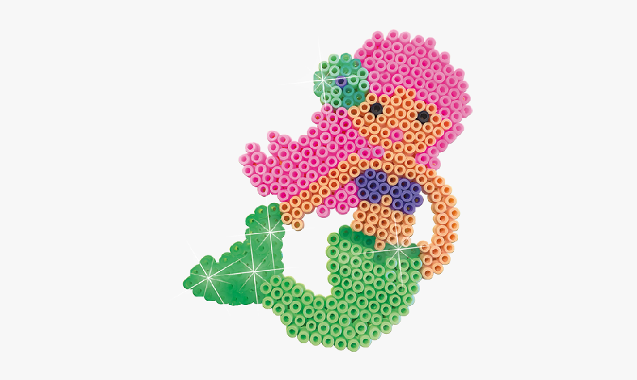 Iron On Beads Mermaid - Strijkkralen Zeemeermin, Transparent Clipart