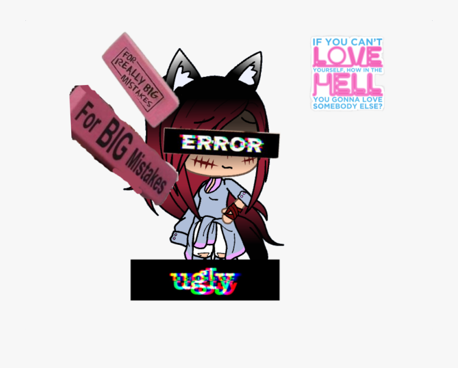 #gachalife #gacha #error #ugly #mistake - Cartoon, Transparent Clipart