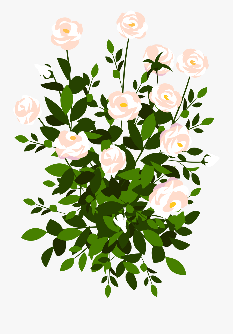 Rose Bush Clip Art Clipart Free Download - Rose Bush Clipart Png, Transparent Clipart