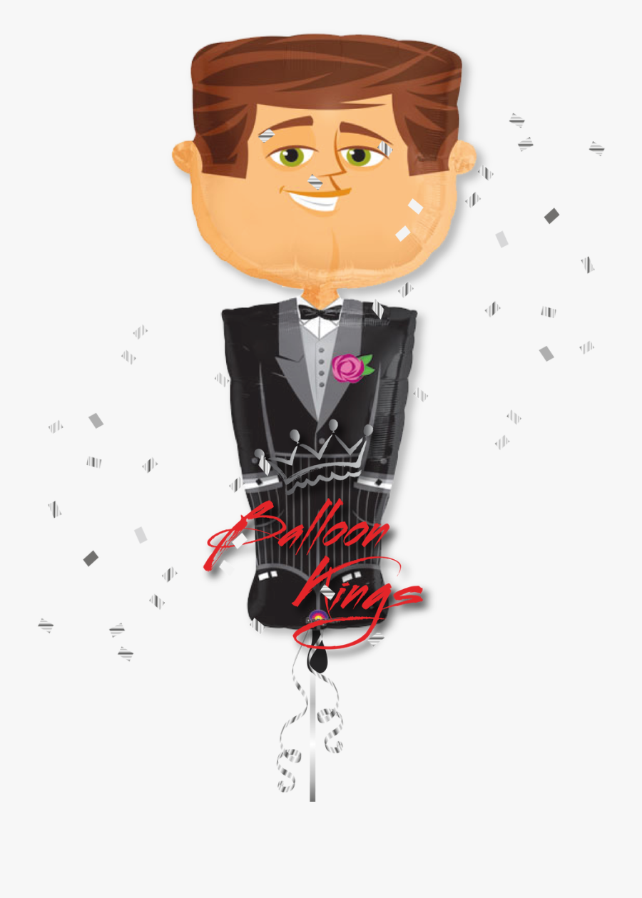 Groom Clipart Character - Hen Party Groom Balloons, Transparent Clipart