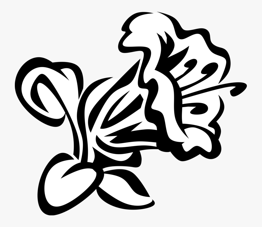 Vector Illustration Of Rhododendron Azaleas Botanical - Rhododendron Black And White Clipart, Transparent Clipart