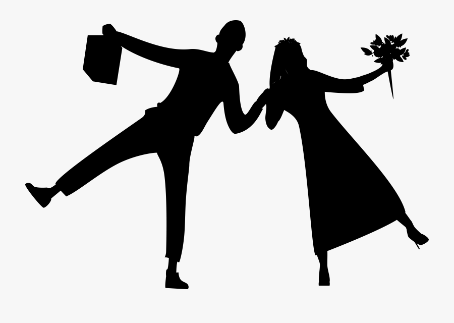 Clip Art Silhouette Portable Network Graphics Bridegroom - 결혼 Png, Transparent Clipart