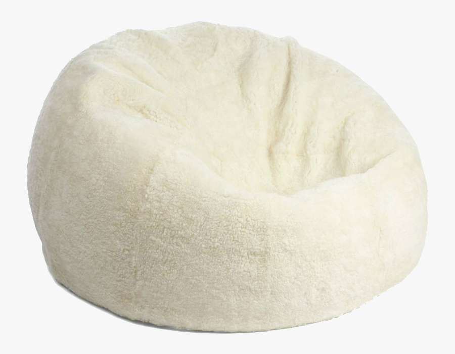 Short Curly Wool Bean Bag, Ivory - Comfort, Transparent Clipart