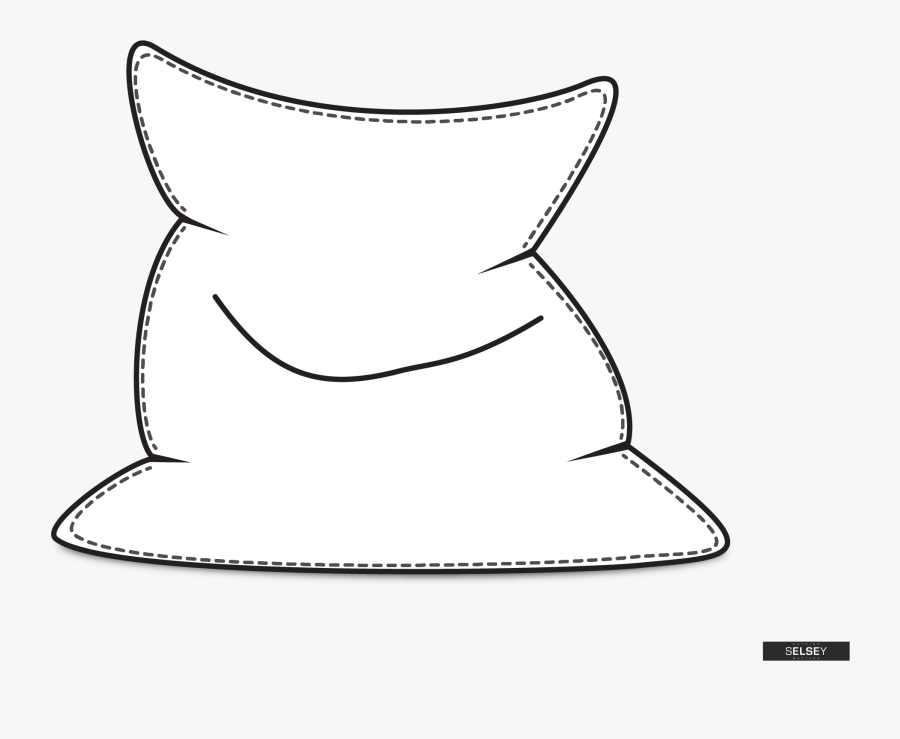 Big Pillow Bean Bag Cm - Line Art, Transparent Clipart