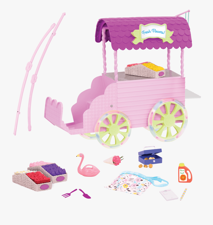Glitter Girls Flower Cart, Transparent Clipart