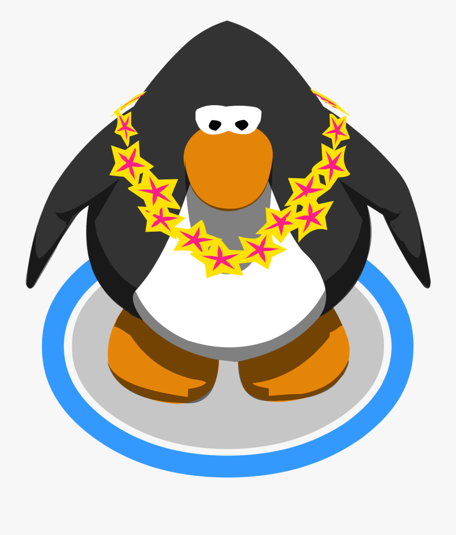 Instead Of Being Puffy As The Other Leis Do, This One - Propeller Hat Club Penguin, Transparent Clipart