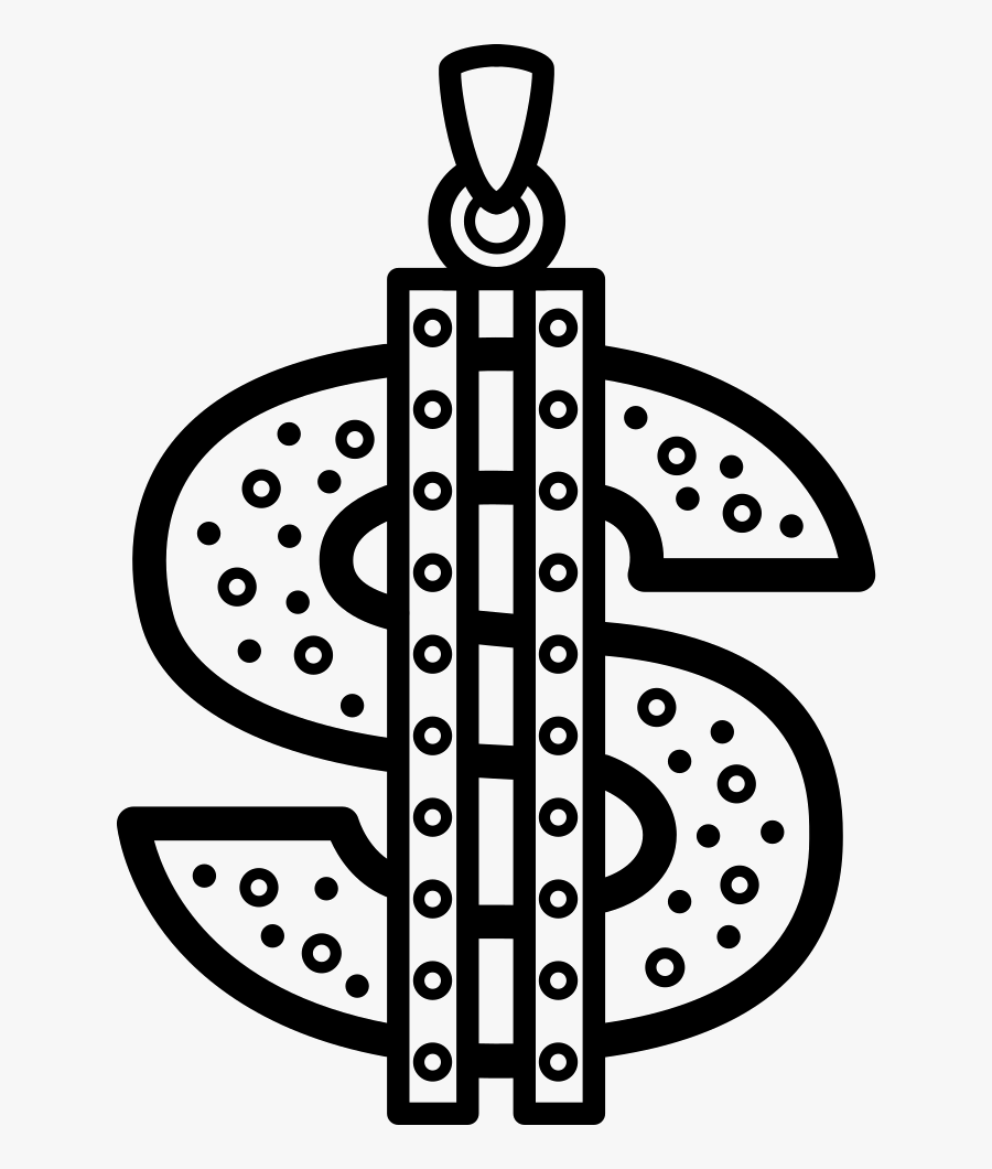 Bling Dollar Symbol - Bling Bling Icon, Transparent Clipart