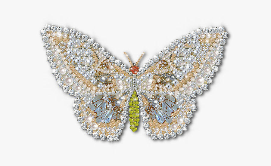 Butterfly Clipart Bling - Mariposas Echas Con Perlas, Transparent Clipart